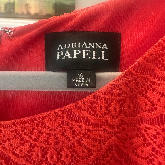 Vibrant Adrianna Papell Dress - Size 16 - Picture 3 of 3